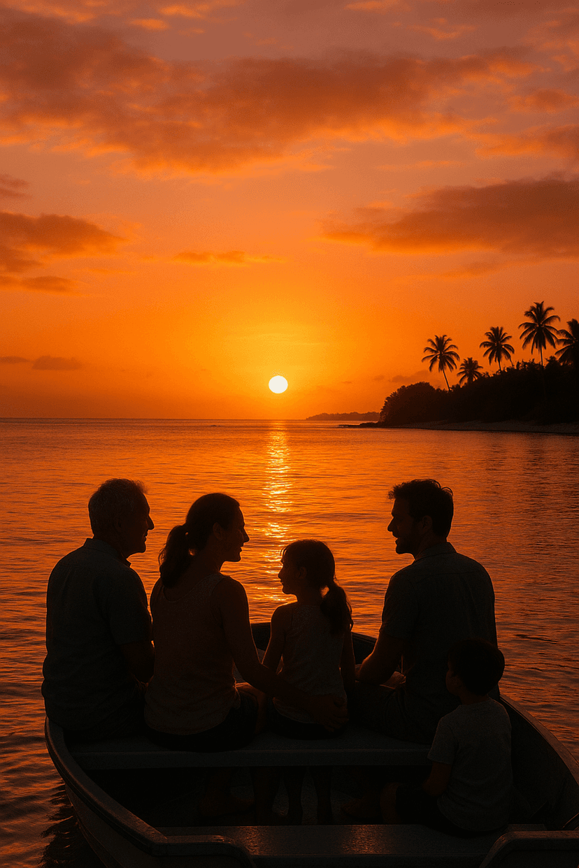 Aventure Famille au Coucher du Soleil